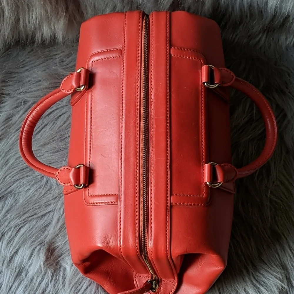 Talbots Red Leather Satchel